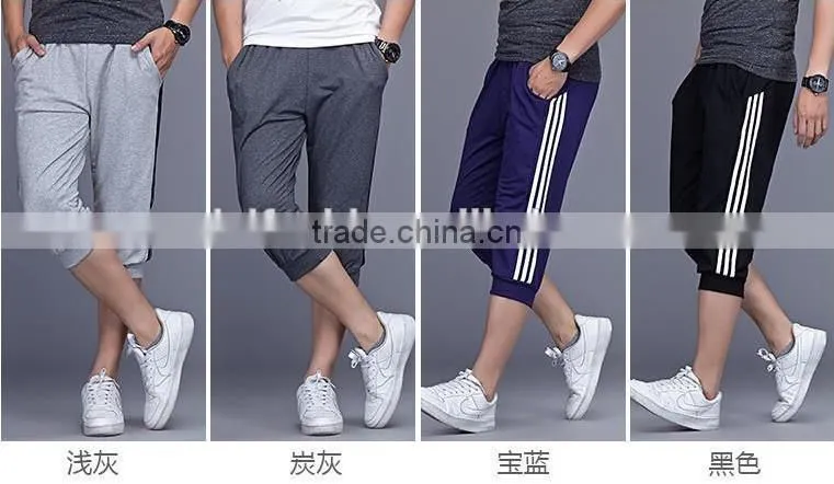 custom made cheap designer mans capri training pants men running sport pants