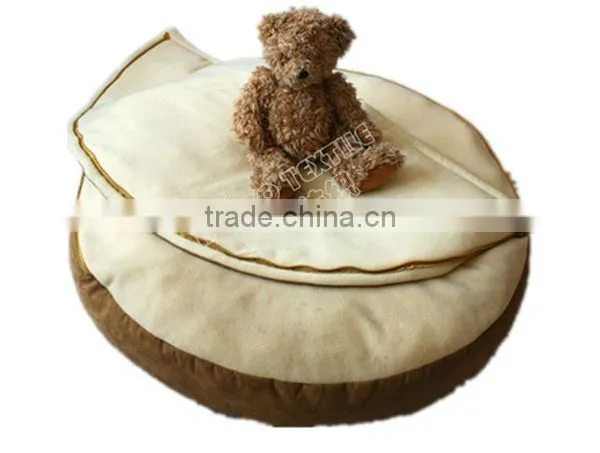Round luxury dog bed