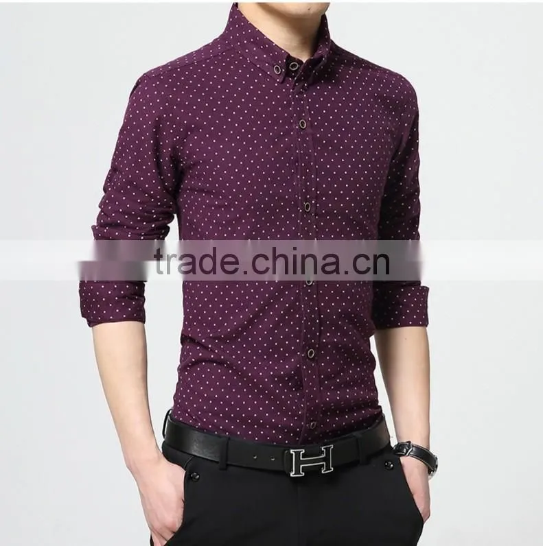 2016 NEW arrive coming shirt for men turn up collar button up contrast color vivid green heart printing