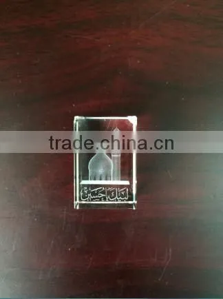 K9 Crystal Laser Engraving Communion Souvenirs, Crystal Block Engraving For Religions Gifts