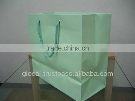 Pastel Color Paper Shopping Bag Small Size STOCKLOT LOW PRICE --- Green --- Wholesale