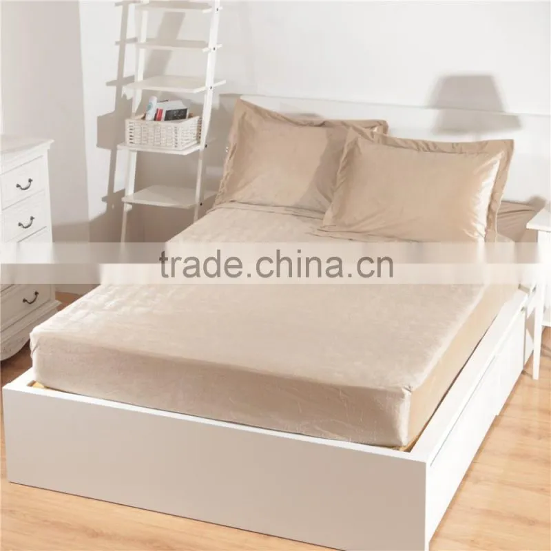 2017 NEW DESIGN SUPER SOFT MICROFIBER CAMEL 4PCS BEDDING SET
