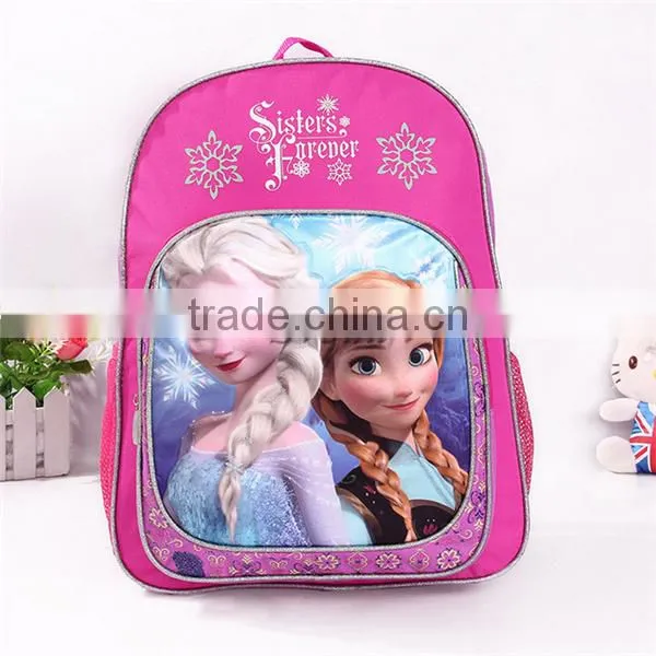 Wholesale Frozen school bag Elsa Anna backpack with pencil case Student school backpack