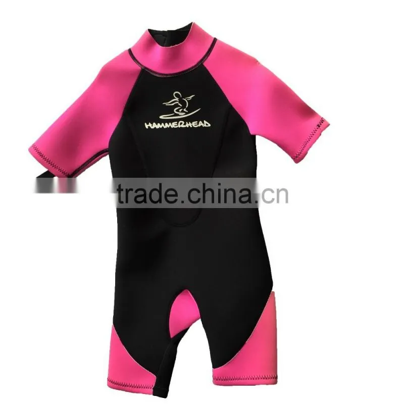 Shorty neoprene smooth skin wetsuit for kids