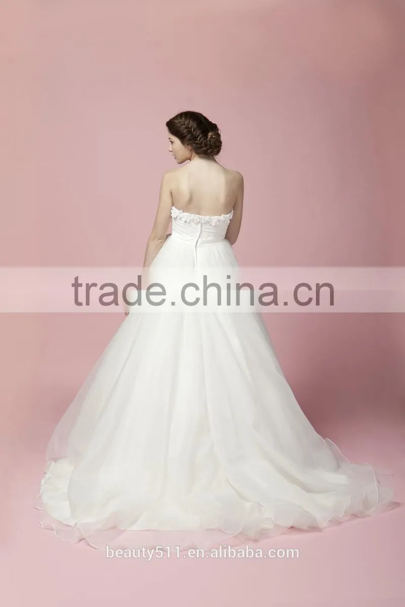 Ball Gown Sweetheart Court Train Tulle Wedding Dress A27801