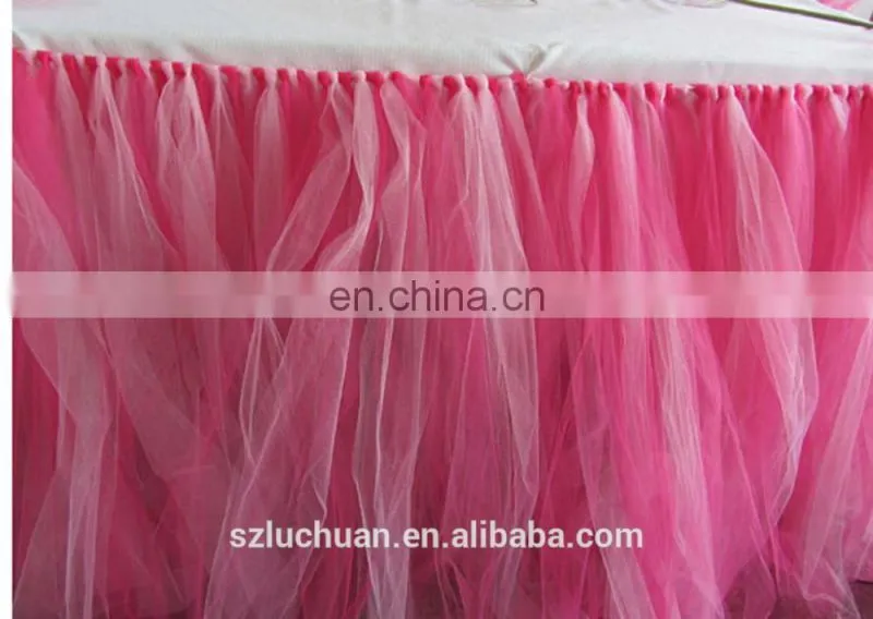 New Arrival Hot Pink Beautiful Rainbow Table Skirts