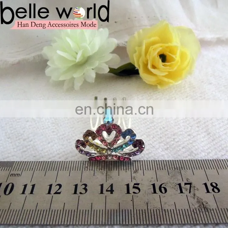 Wedding Mini Tiara Rhinestone Hair Comb Clip