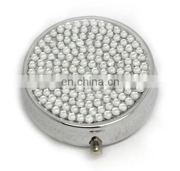 color full crystal pill box metal mini for wholesale