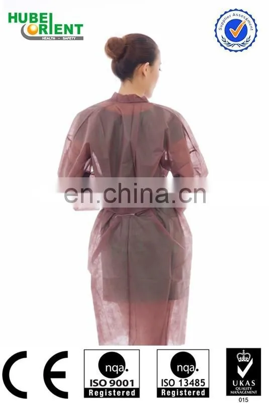 Cheap disposable pp medical non woven kimono for spa