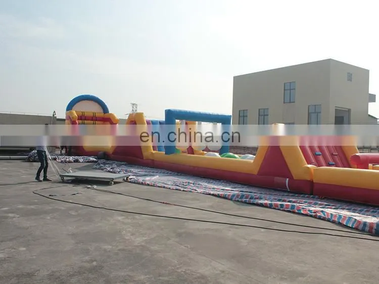 Three part combo inflatable obstacle course adults