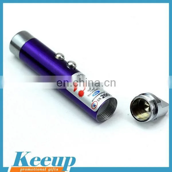 Promotional multifunctional Flashlight LED Laser Pointer/purple laser pointer