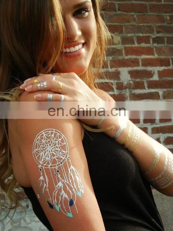 Metallic Gold Temporary Finger Tattoo Sticker