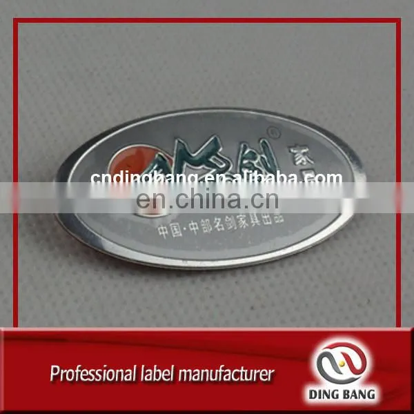 Wholesale High Quality Professional Sliver Plated Europe Brand Embossed Metal Aluminum Custom Wine Label