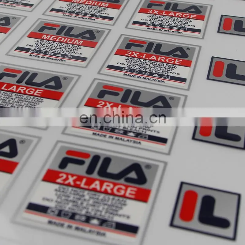 washing available label heat transfer on garment