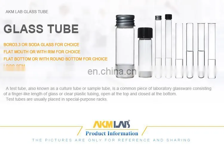 AKMLAB Laboratory Glass Test Tube With Lid