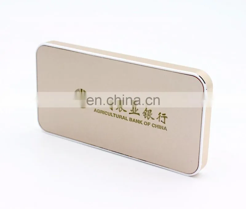 2020 super thin metal power bank oem logo micro usb mobile power charger customized color