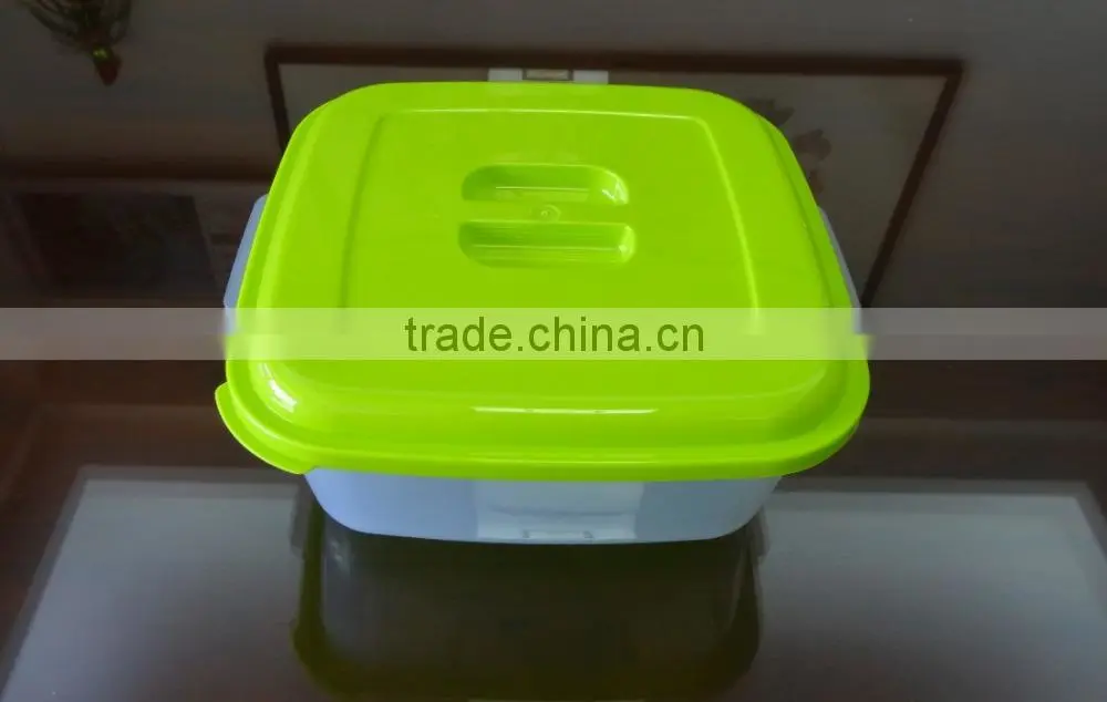 4L plastic food container, salad bowl, salad container with lid