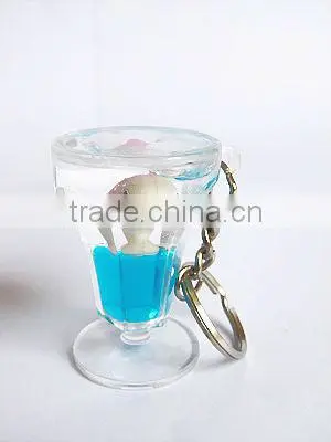 Acrylic Liquid Bubble Sand Timer Hourglass Keychain
