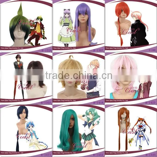 short blond synthetic cosplay boys /male wigs