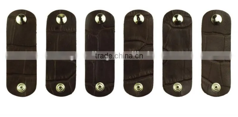 High Quality Gift Genuine Leather CLIPS Cable Tidy Data Cable Storage LEATHER CORD ORANGIZER