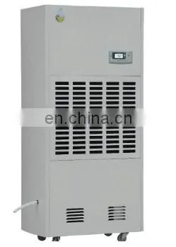 Small size continuous drainage ceiling ducted air dehumidifier for construction crawl space basement rapid drying
