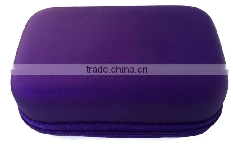 8 bottles purple neoprene essential oil key chain carry case,popular design small essential oil carrying bag for 8 bottles