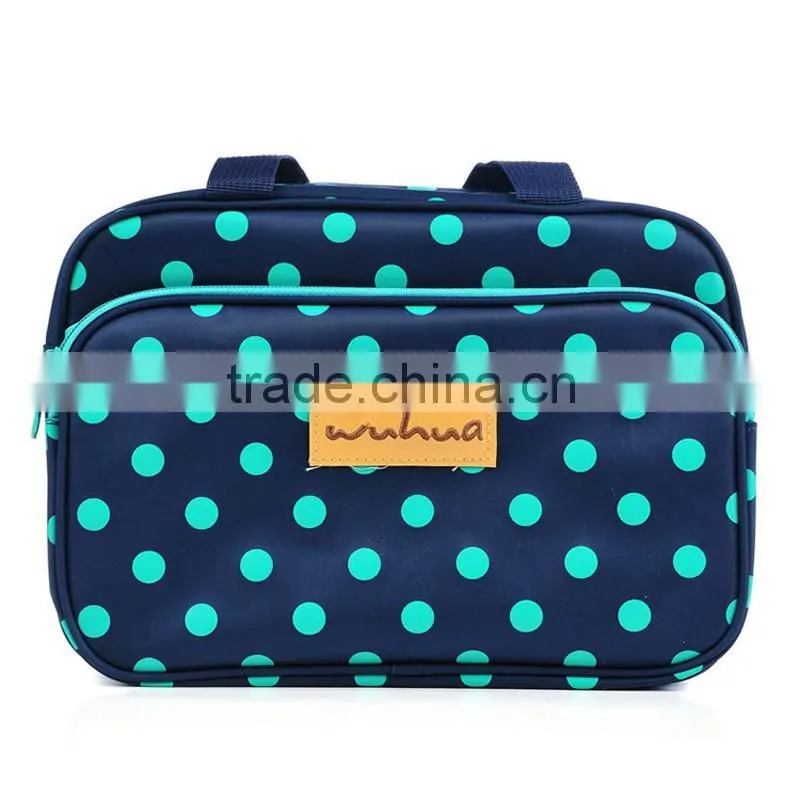Stock wholesale baby diaper bag outdoor stroller travel dot nylon mommy cheap designer handbags