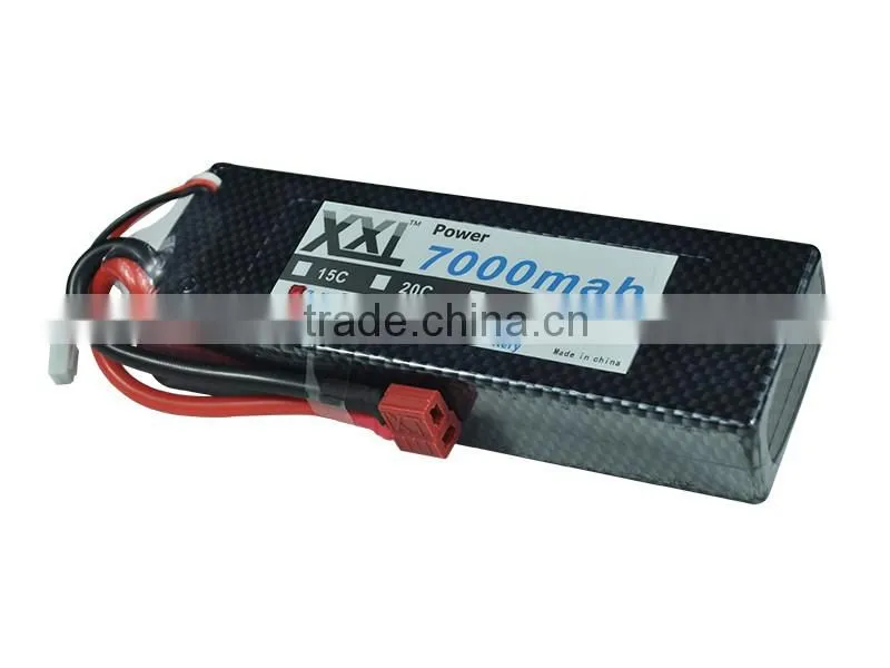 Rechargeable high capacity 7000mah 7.4v li-polymer battery with universal plug