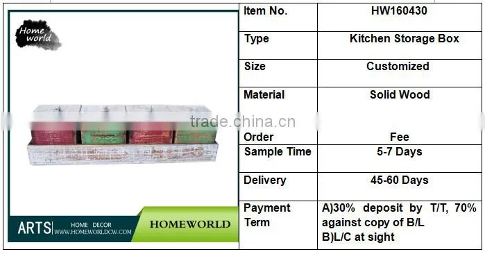 Rustic Country Wooden Articles of Daily Use Kitchen Storage Box