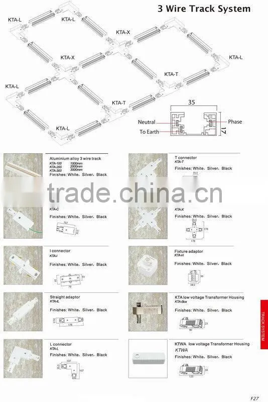 3 wire 2 phase LED track rails