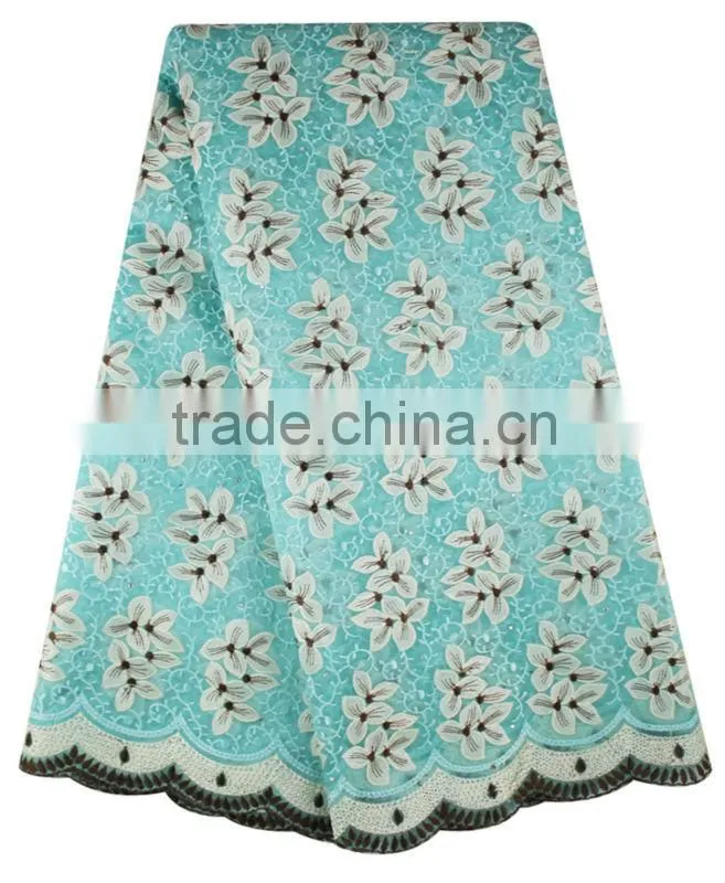 New Fashion Customized Wholesale Organza Lace Fabric MOG0191