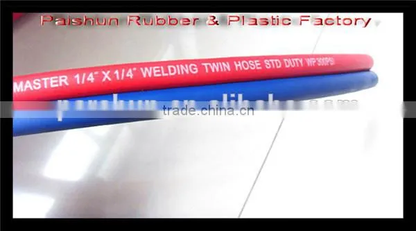 ID1/4'' x50FT Rubber twin Line welding hose with adapters for gas soldering, cutting