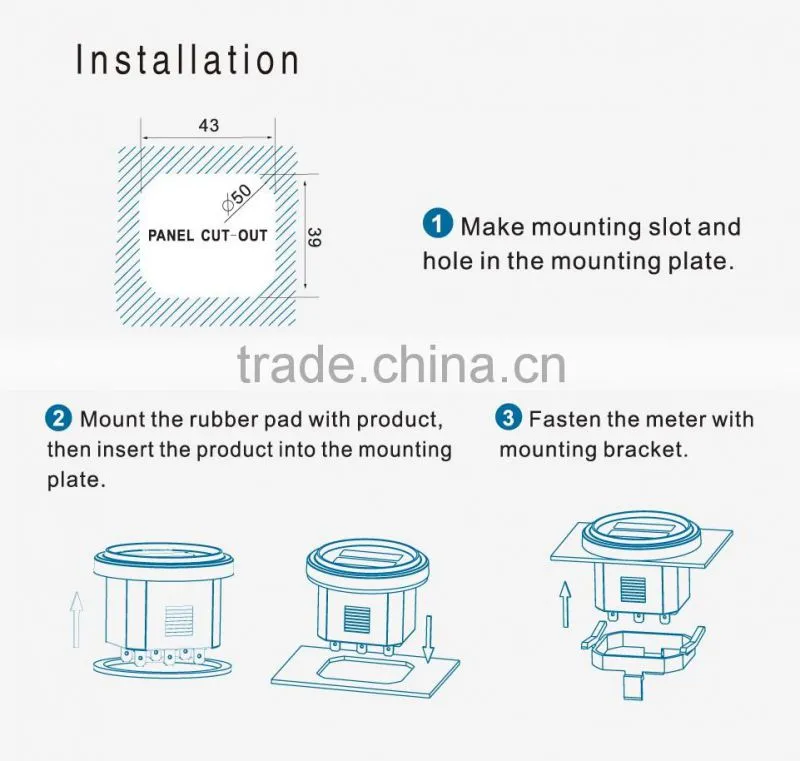 Digital round DC 8-48V counter and counter for Marine forklift truck tractor cleaning van vehicle golf cart RL-HM005F