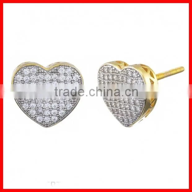 925 sterling silver moon star girls light weight gold earring