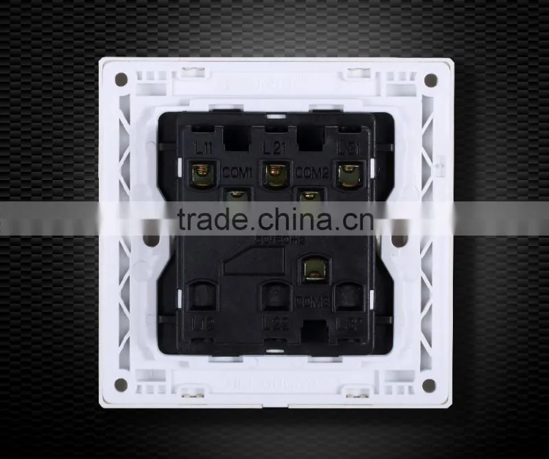 wall mounted on/off electronic switch, electric switch and socket, three gang one way switch