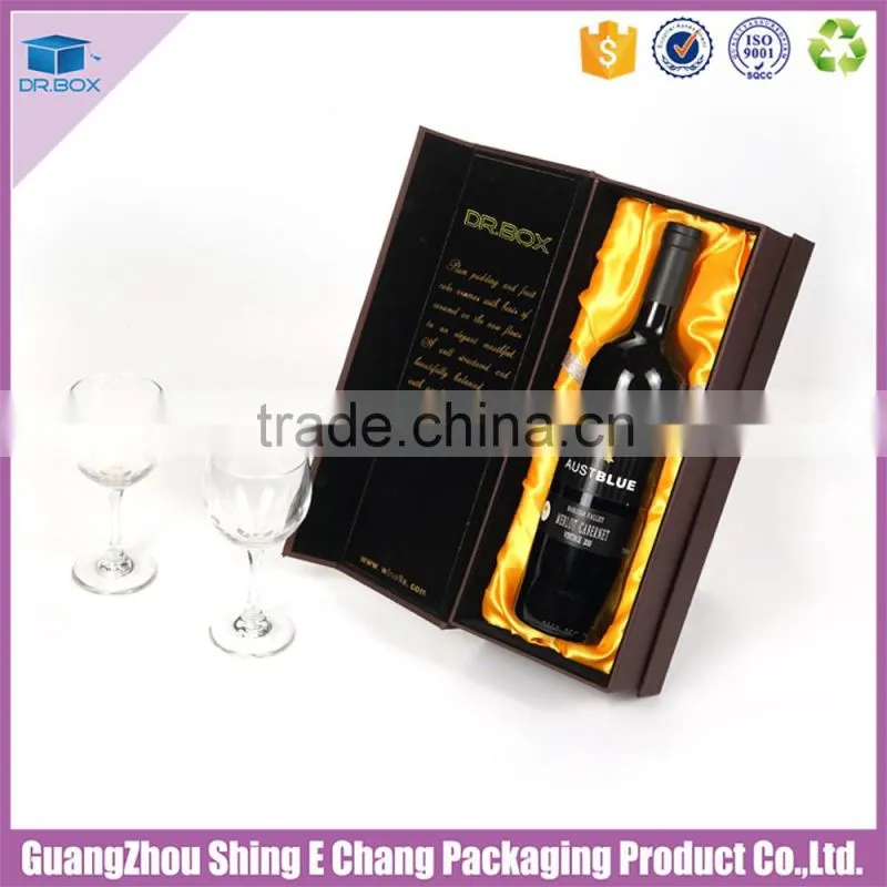 2016 top quality customized round tube wine gift box
