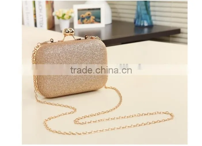 New shining evening bag wholesale ladies small box bag