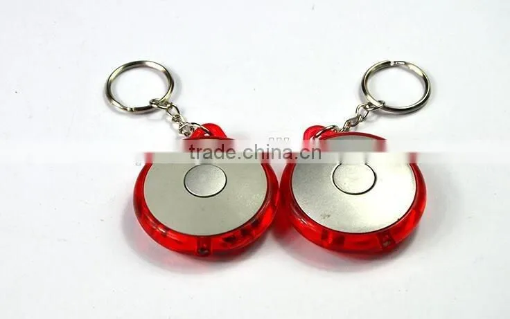 Cheap Round Shaped LED Torch Light Key Chain Worldwide Shipping Wholesaler