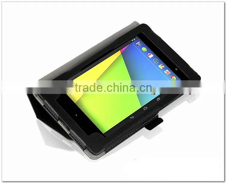 Hot sell Flip stand PU Leather case for Goolge Nexus 7 II Tablet