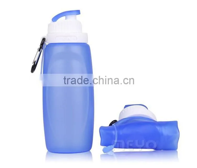 Metal buckle foldable vacuum bottle sport drinking bottle