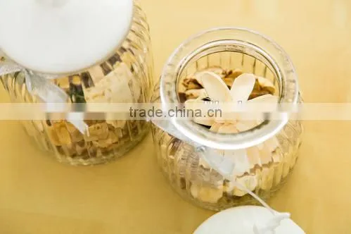 Glass storage glass canister jars for dried fruit flower tea / glass tea tin / glass pot
