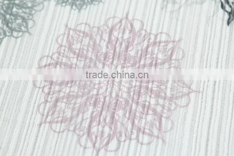 hot selling beautiful big flower pattern customed print knit lace fabric for sale