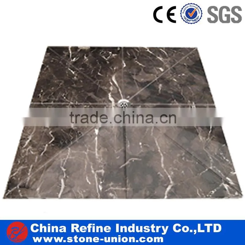 grey bathroom shower pans