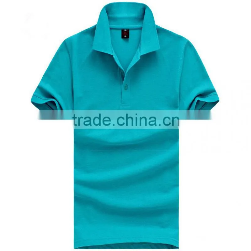 200gsm blue golf polo shirt
