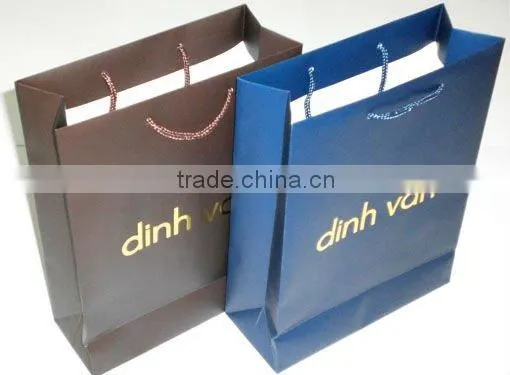 Customized laminated paper shopping bag