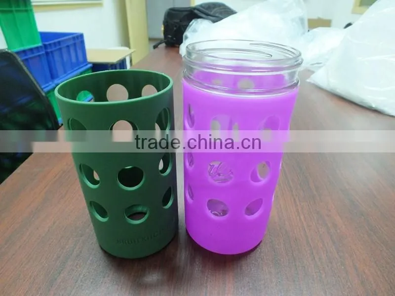 High quality silicone glass water bottle sleeves