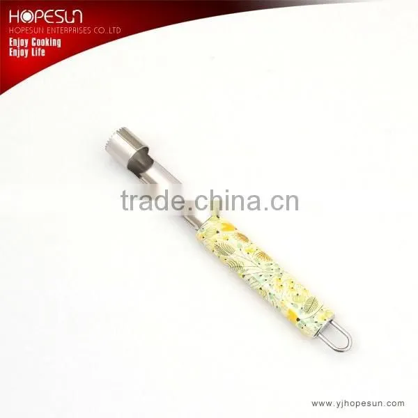 Newfangled kitchen accessories colorful handle metal vegetable corer