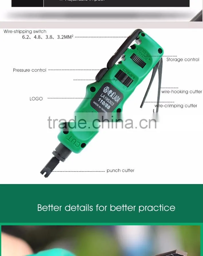 Cable Impact punch down tool wire stripping knives Mini Utility Portable Network Punch Down tool for 110 88 modules