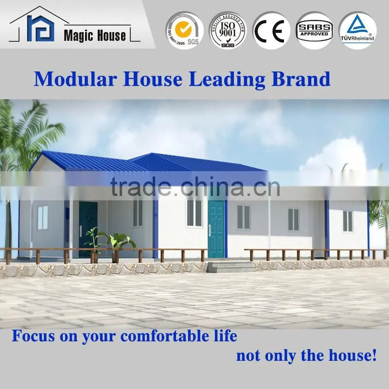 2016 hot sale certificated light steel structure villa/residential home plan/four bedroom house with rainshed