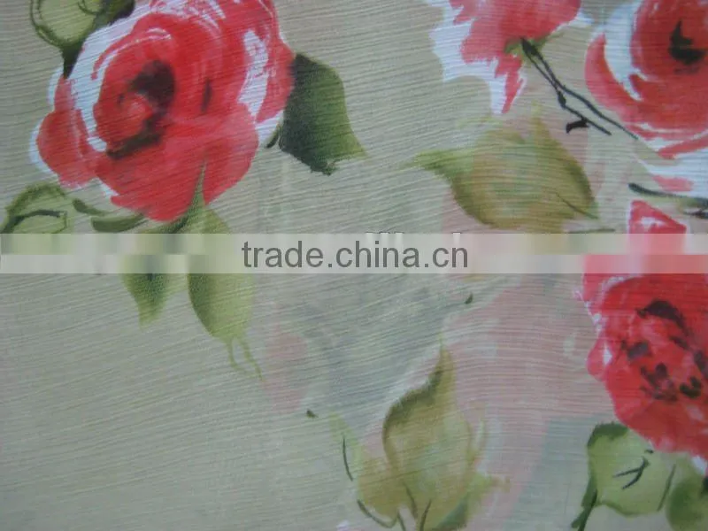 poly multi color chiffon fabric